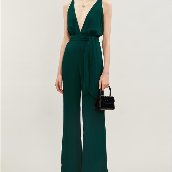 NWT Reformation Petite Sofi Jumpsuit - Emerald - Picture 5 of 15